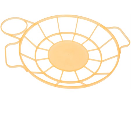 portapiatto e bicchiere in plastica arancio murano trasparente