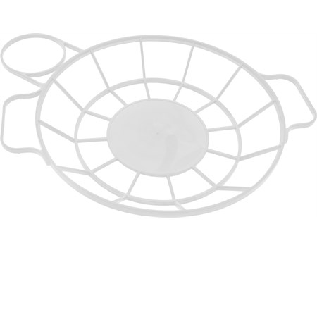 portapiatto e bicchiere in plastica bianco