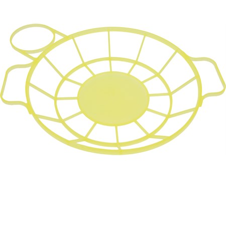 portapiatto e bicchiere in plastica giallo murano trasparente