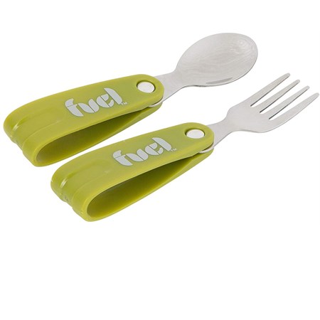 set 2 posate pieghevoli verde