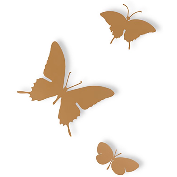 Kit 3 Farfalle Butterfly Tortora