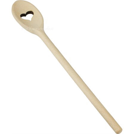 cucchiaio in legno con cuore cm 25