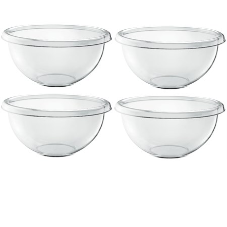set 4 ciotole season 15 cm trasparenti guzzini