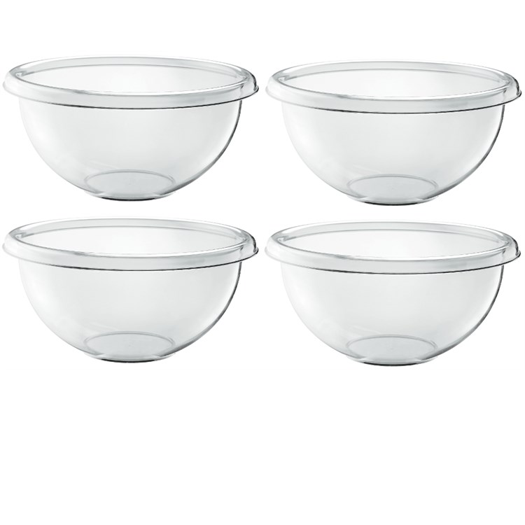 Set 4 Ciotole Season 15 Cm Trasparenti