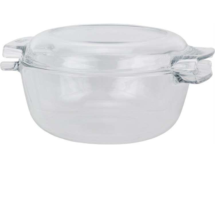 Casseruola in vetro pyrex con coperchio 
