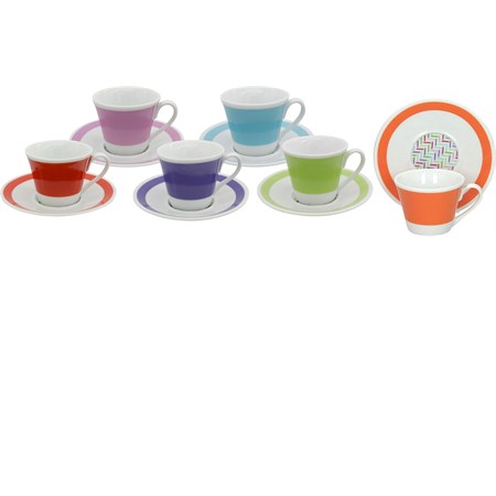 set 6 tazzine art multicolor