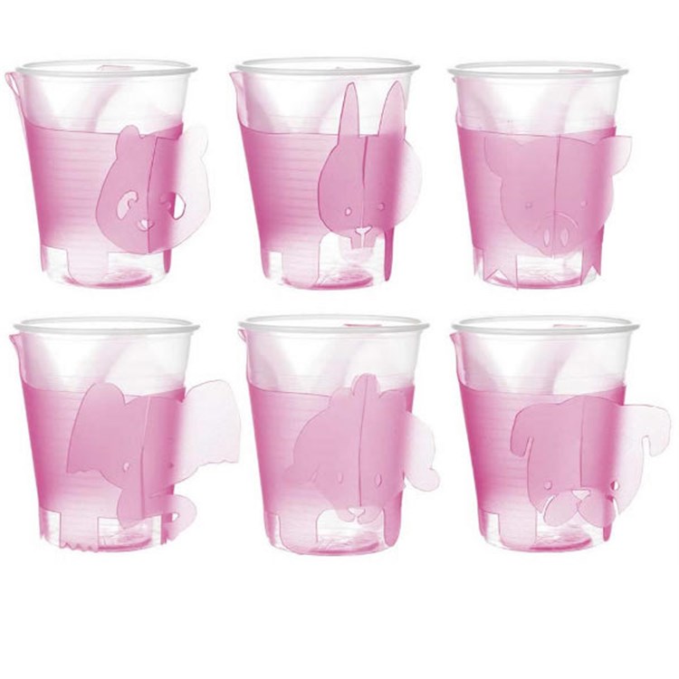 Animals Set 6 Reggibicchieri Rosa