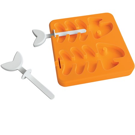 stampo per ghiaccioli icebone arancio e my guzzini