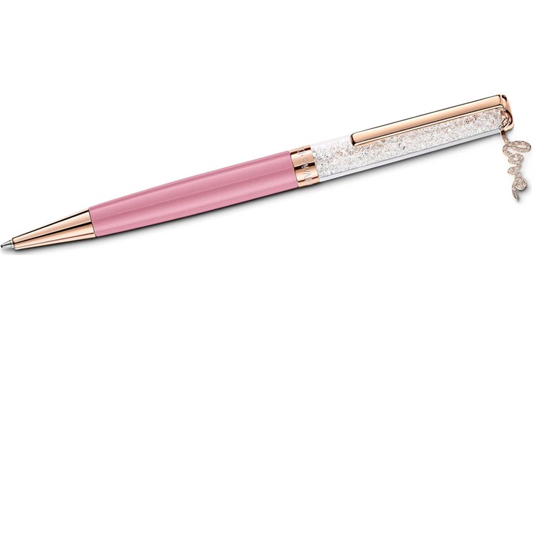 Penna A Sfera Crystal Shimmer Rosa Placcata Oro Rosa 