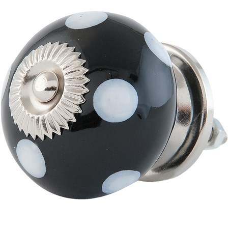 pomello nero a pois bianchi