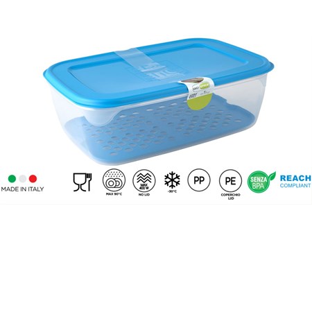 contenitore ermetico rettangolare 6 litri