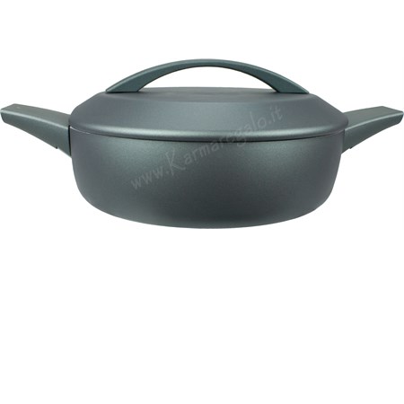 tegame 2 maniglie antiaderente ceramico senza pfoa con coperchio 24 cm arco tvs