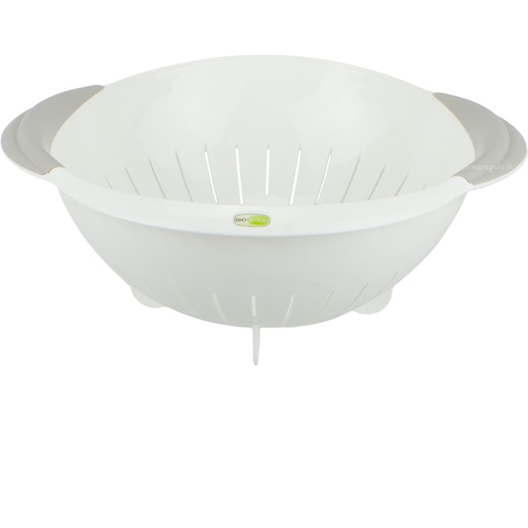 Scolapasta Riflori bianco e grigio