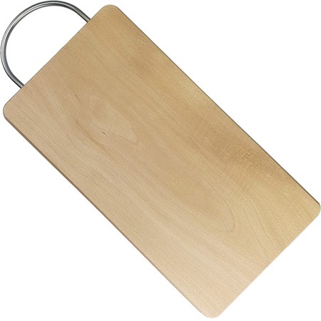 tagliere in faggio con maniglia inox