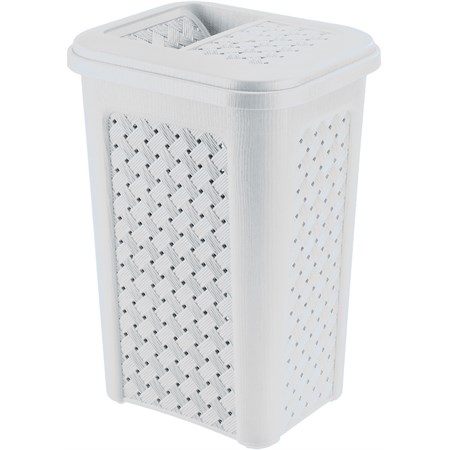 pattumiera arianna bianco con coperchio a tasca