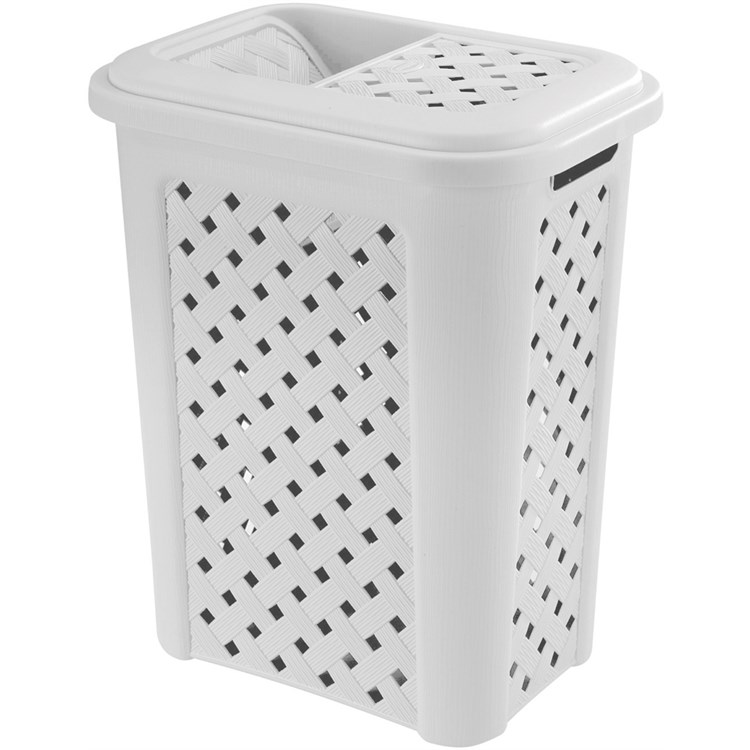 Pattumiera Arianna Con Coperchio A Tasca Bianco