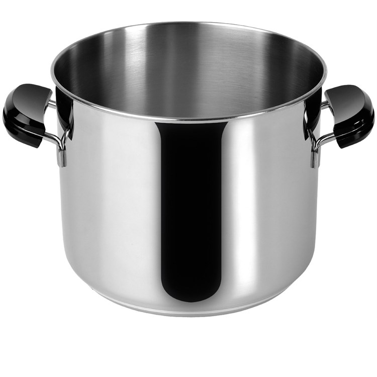 Pentola Alta In Acciaio 2 Manici Cm 20