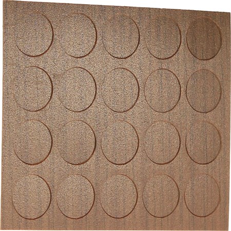 set 20 feltrini adesivi marrone panda