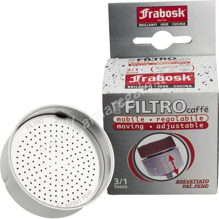 Trino Imbuto Caffettiera con Riduttore Caffè per 1 e 3 tazze.