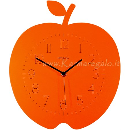 orologio da parete mela arancio