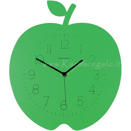 orologio da parete mela verde