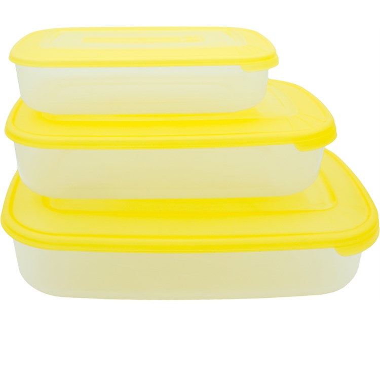 Set 3 Contenitori Ermetici Rettangolari