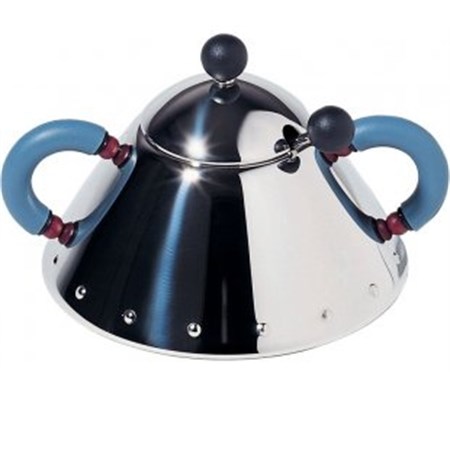 zuccheriera con cucchiaino azzurro alessi