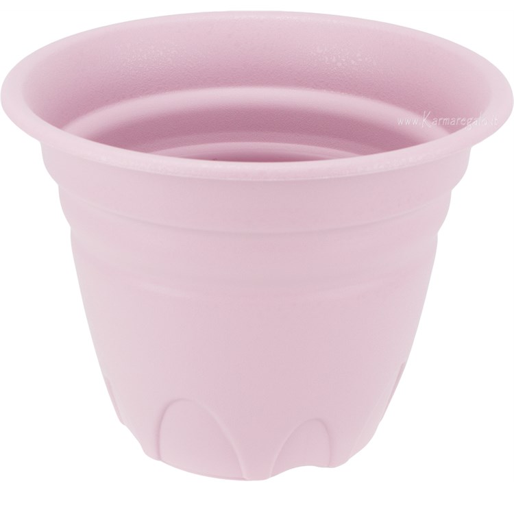 Vaso Tullipan rotondo rosa cm 20