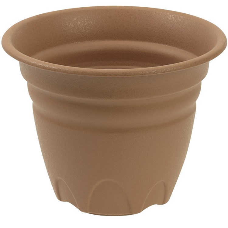 Vaso Tullipan rotondo marrone cm 20