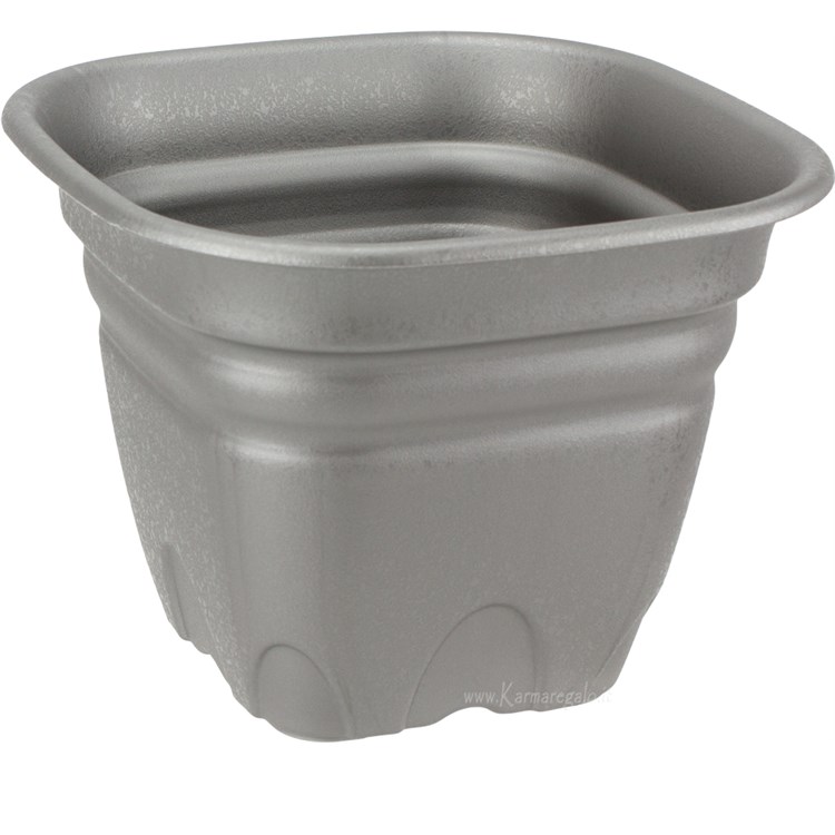 Vaso Tullipan quadrato grafite cm 20