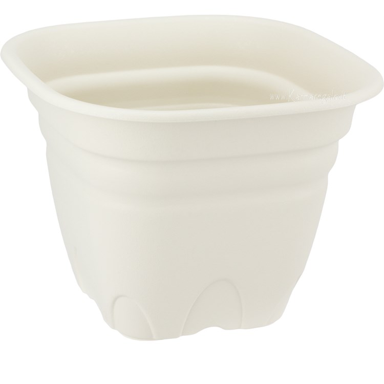 Vaso Tullipan quadrato panna cm 40