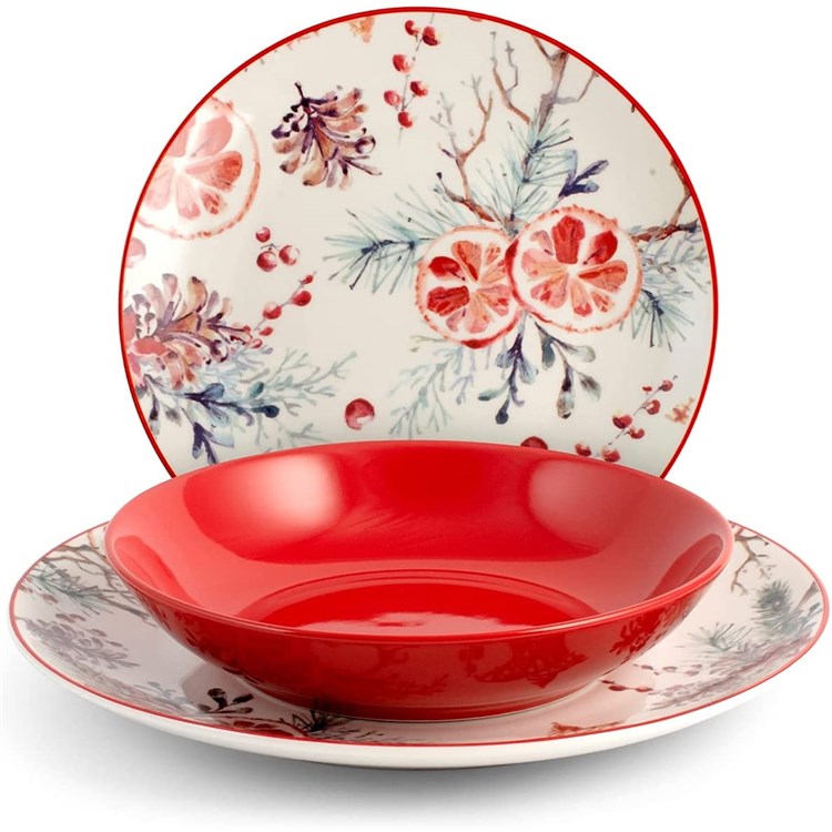 Servizio 18 Pezzi Celebration Rosso