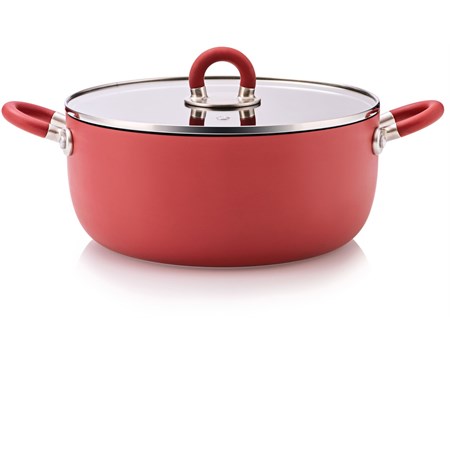 casseruola con coperchio sten rosso cm 24