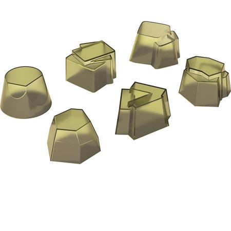 set di 6 timballi in silicone verde kiwi