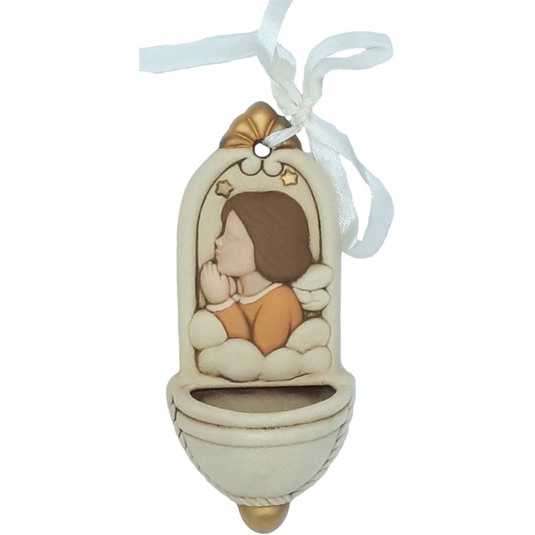 Acquasantiera Angelo Mani Giunte 2 Stelle Arancio