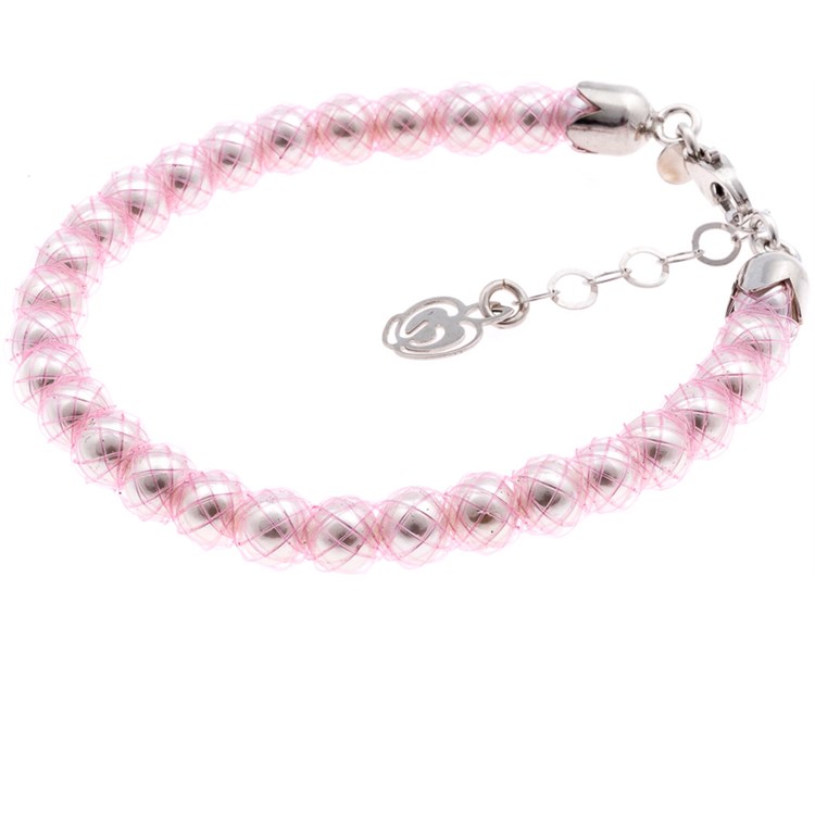 Bracciale Rosa con Perle
