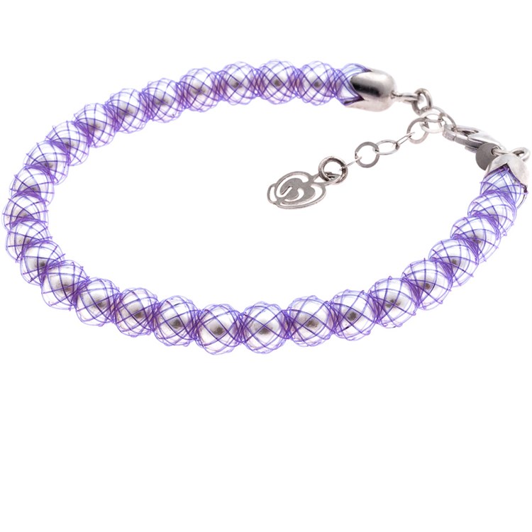Bracciale Viola con Perle