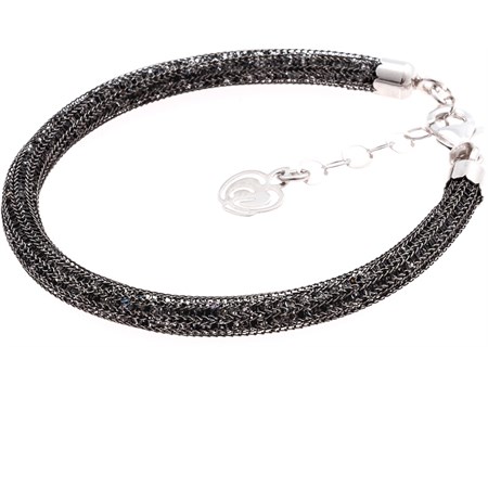 bracciale con cristalli luminosi nero fumo