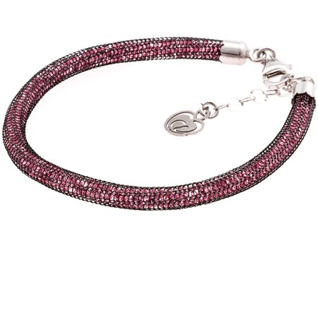 bracciale con cristalli luminosi rosa