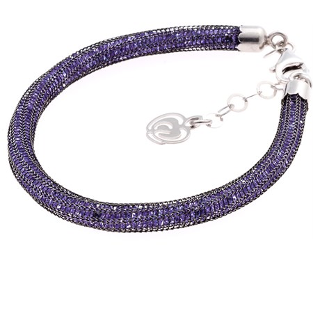 bracciale con cristalli luminosi viola