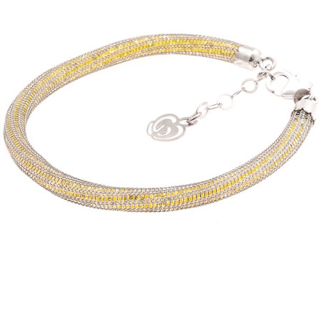 bracciale con cristalli luminosi giallo