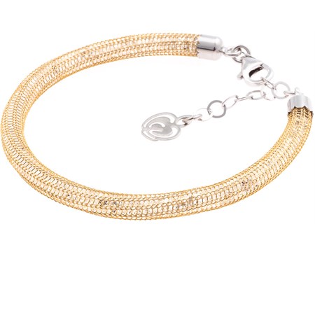 bracciale con cristalli luminosi giallo oro