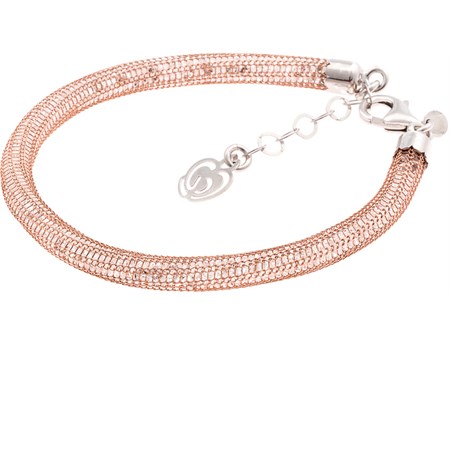 bracciale con cristalli luminosi oro rosa