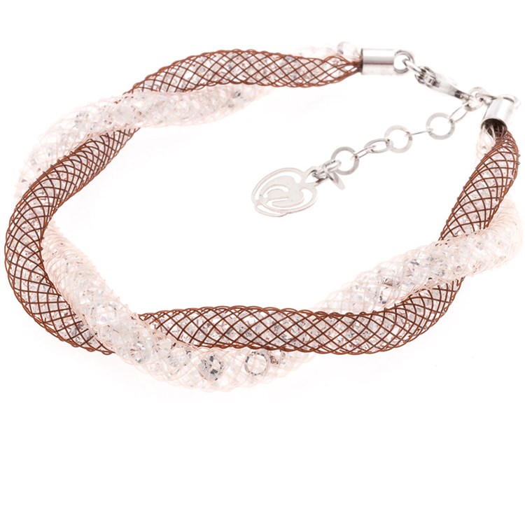 Bracciale Infinito Marrone Cipria