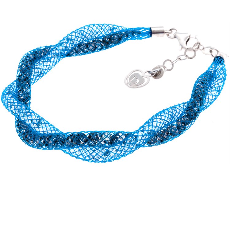 Bracciale Infinito Azzurro Fumo