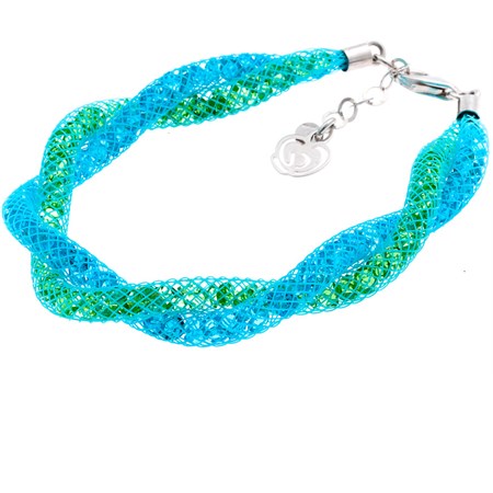 bracciale infinito acquamarina