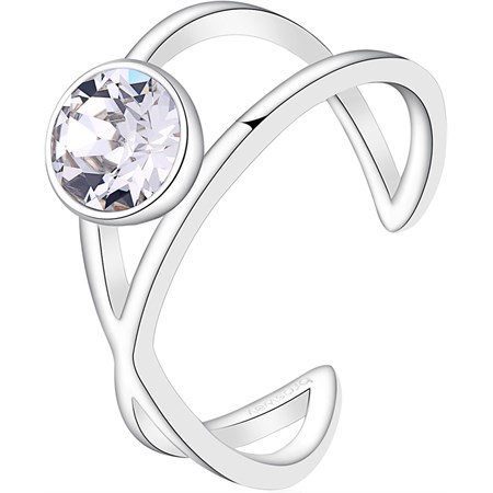 anello destiny con cristallo bianco