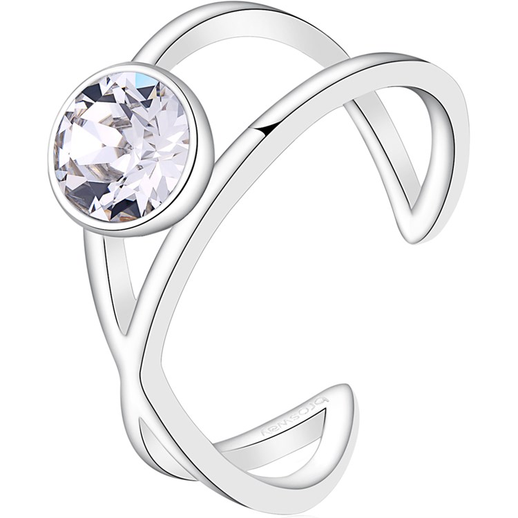 Anello Destiny Con Cristallo Bianco