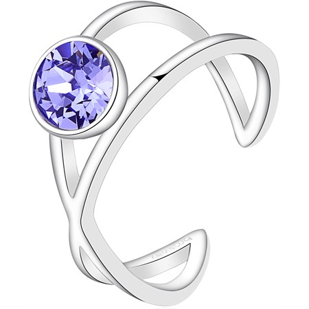 anello destiny con cristallo viola