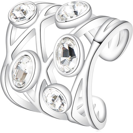 destiny anello con cristalli bianchi